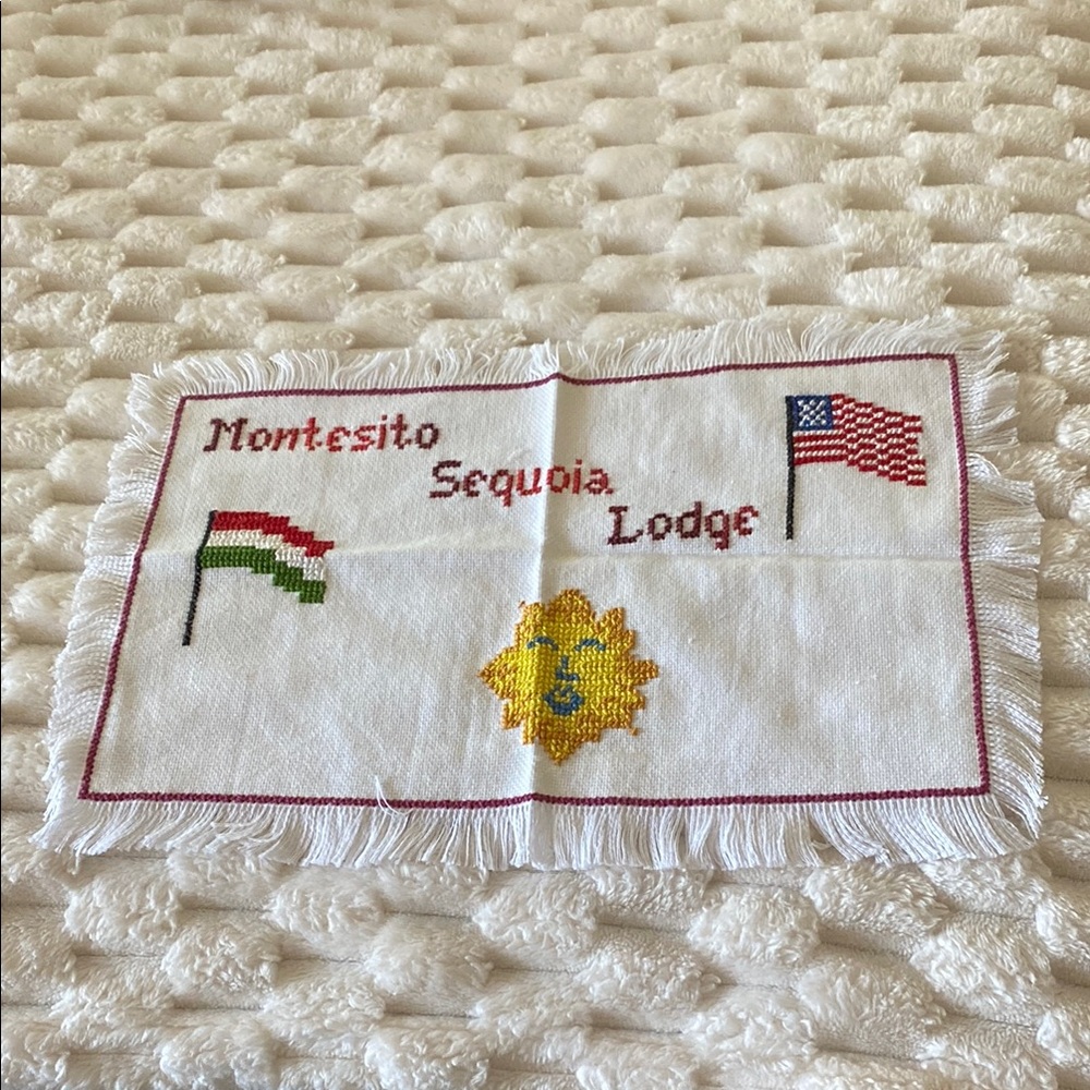 Montecito Sequoia Lodge Embroidered Cloth!